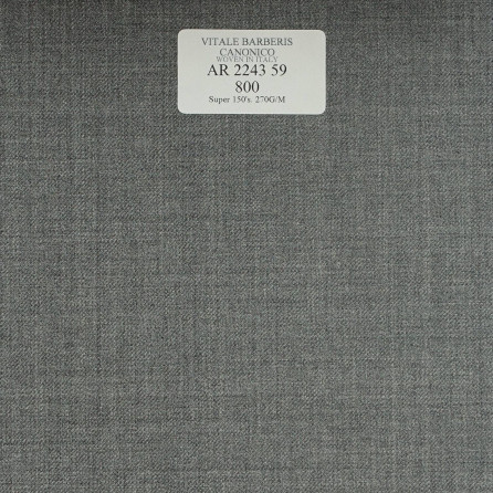 AR 2243 59 CANONICO - 100% Wool - Xám Trơn